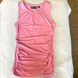 NY & Co. Pink Sleeveless Ruched Top. Size XS